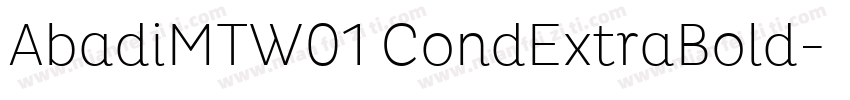 AbadiMTW01 CondExtraBold字体转换